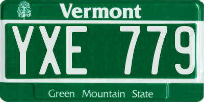 VT license plate YXE779