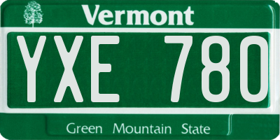 VT license plate YXE780