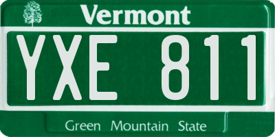 VT license plate YXE811