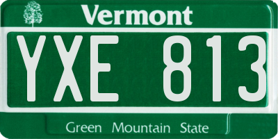 VT license plate YXE813