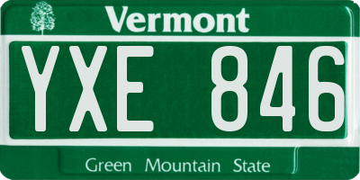 VT license plate YXE846
