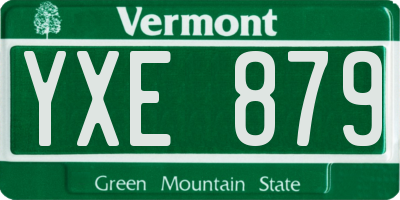 VT license plate YXE879