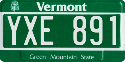 VT license plate YXE891