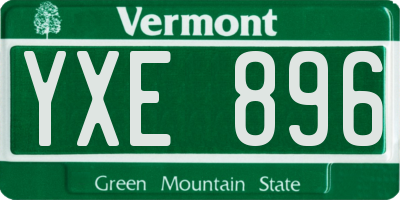VT license plate YXE896
