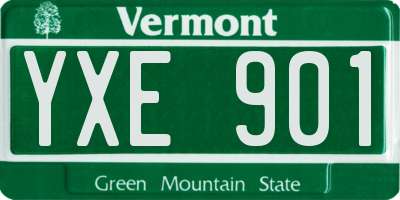 VT license plate YXE901