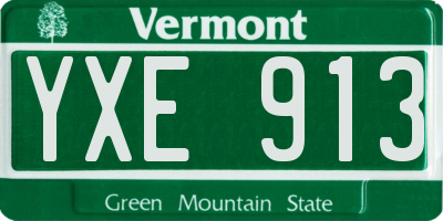 VT license plate YXE913