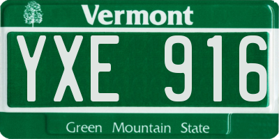 VT license plate YXE916