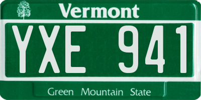 VT license plate YXE941
