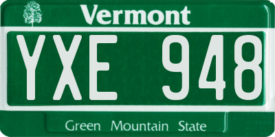 VT license plate YXE948