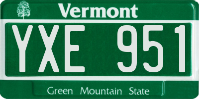 VT license plate YXE951