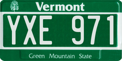 VT license plate YXE971