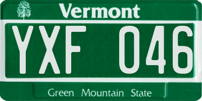 VT license plate YXF046