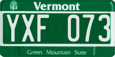 VT license plate YXF073