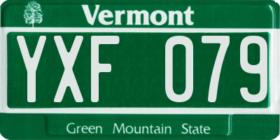 VT license plate YXF079