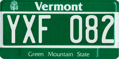 VT license plate YXF082