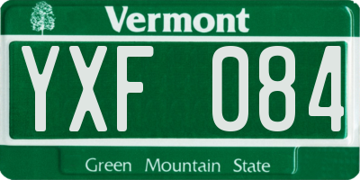 VT license plate YXF084