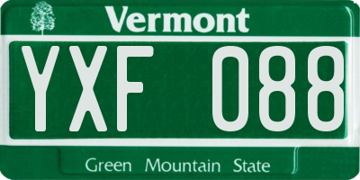 VT license plate YXF088