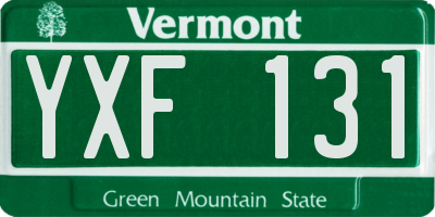 VT license plate YXF131