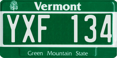 VT license plate YXF134