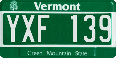 VT license plate YXF139