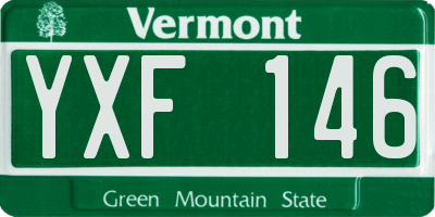 VT license plate YXF146