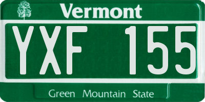 VT license plate YXF155