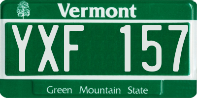 VT license plate YXF157