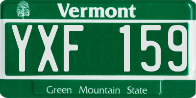 VT license plate YXF159