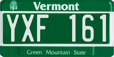 VT license plate YXF161