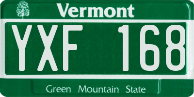 VT license plate YXF168