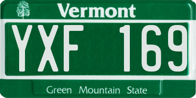 VT license plate YXF169