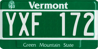 VT license plate YXF172