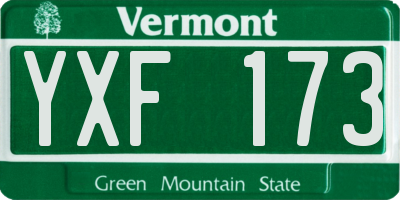 VT license plate YXF173