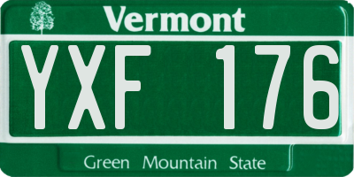 VT license plate YXF176