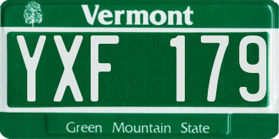 VT license plate YXF179