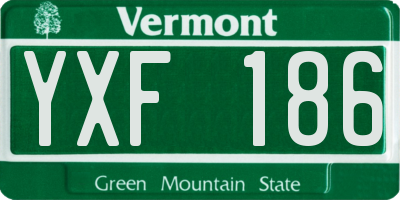 VT license plate YXF186