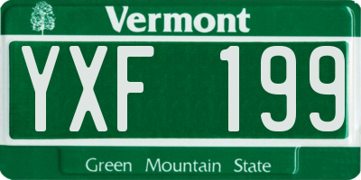 VT license plate YXF199