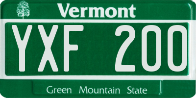 VT license plate YXF200