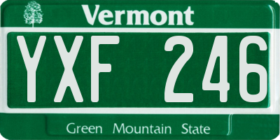 VT license plate YXF246