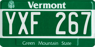 VT license plate YXF267