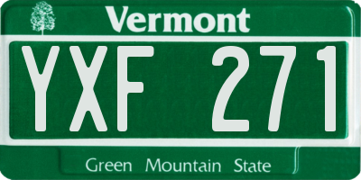 VT license plate YXF271