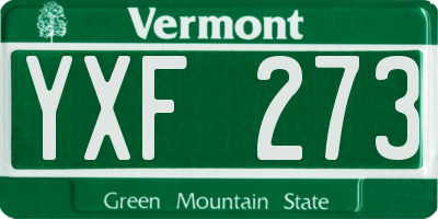 VT license plate YXF273