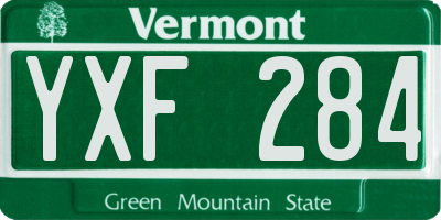 VT license plate YXF284