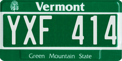 VT license plate YXF414