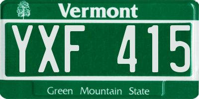 VT license plate YXF415