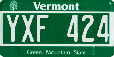 VT license plate YXF424