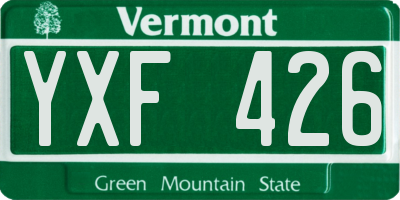 VT license plate YXF426
