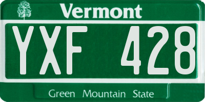 VT license plate YXF428