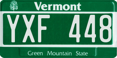 VT license plate YXF448