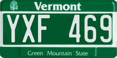 VT license plate YXF469